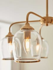 Gallery Home Aged Brass Ashton 5 Pendant Light - Image 2 of 5