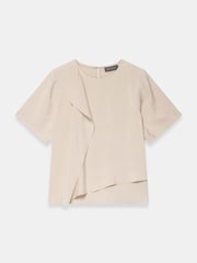 Mint Velvet Brown Asymmetric Detail Top - Image 6 of 7