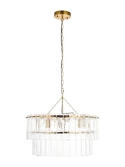 Gallery Home Aged Brass Kara 5 Tiered Pendant Light - Image 5 of 6