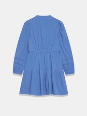 Mint Velvet Blue Cotton Mini Dress - Image 8 of 8