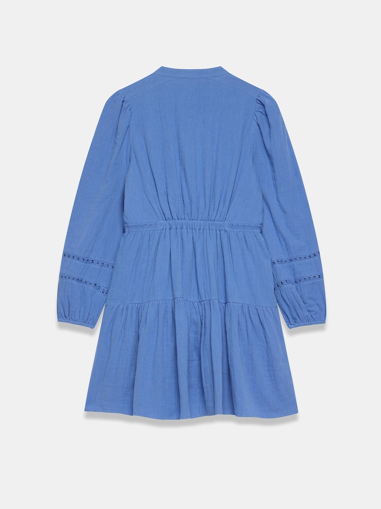 Mint Velvet Blue Cotton Mini Dress - Image 8 of 8 Mint Velvet Blue Cotton Mini Dress - Image 8 of 8