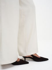 The Set Premium Suede Slingback Kitten Heels Chocolate Brown - Image 3 of 5
