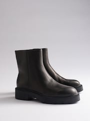The Set Premium Chunky Ankle Boots Black Leather - Image 1 of 5