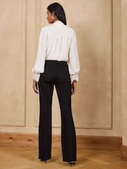Love & Roses Black Scallop Pocket Bootcut Jeans - Image 4 of 4