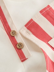 Red Baby Twill Dungarees and Bodysuit Set (0mths-2yrs) - Image 5 of 6