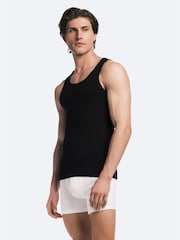 AllSaints Black Ribbed Tank Top 2 Pack - Image 6 of 10