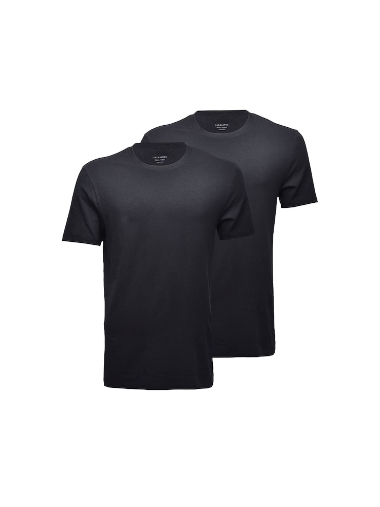 AllSaints Black Crew Neck T-Shirt 2 Pack - Image 1 of 5
