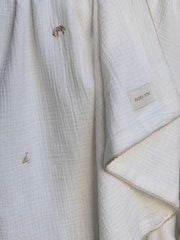Avery Row Little Farm Embroidered Muslin Blanket - Image 2 of 6