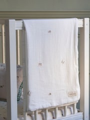 Avery Row Little Farm Embroidered Muslin Blanket - Image 5 of 6