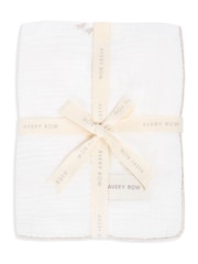 Avery Row Little Farm Embroidered Muslin Blanket - Image 6 of 6