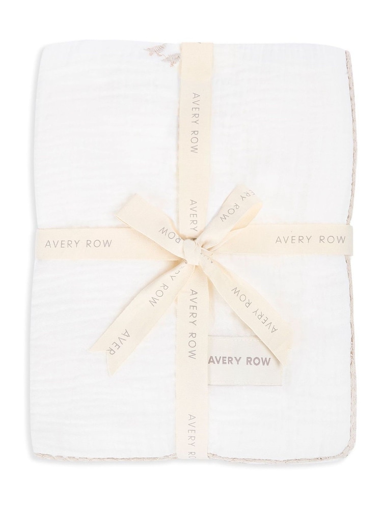 Avery Row Little Farm Embroidered Muslin Blanket - Image 6 of 6