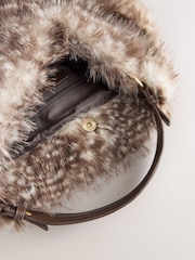 Animal Print Faux Fur Shoulder Bag - Image 2 of 5