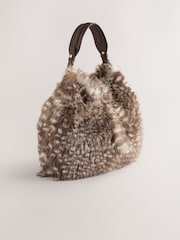 Animal Print Faux Fur Shoulder Bag - Image 3 of 5