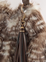 Animal Print Faux Fur Shoulder Bag - Image 4 of 5