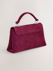 Burgundy Red Velvet Embellished Hand Held Bag - Image 2 of 5