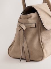 Camel Suedette Elongated Shoulder Bag - Image 5 of 5