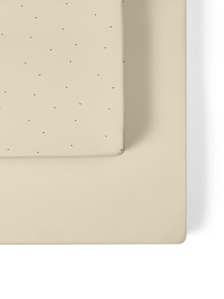 The Little Green Sheep 2 Pack Linen Rice Print Cot Bed Sheets - Image 2 of 2