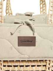 The Little Green Sheep Flowers Quilted Moses Basket & Mattress - Image 7 of 7