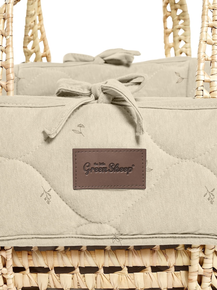 The Little Green Sheep Flowers Quilted Moses Basket & Mattress - Image 7 of 7 The Little Green Sheep Flowers Quilted Moses Basket & Mattress - Image 7 of 7