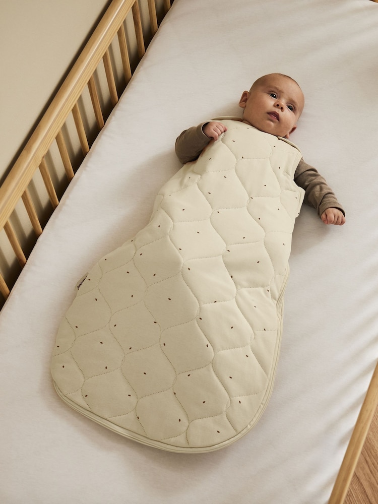 The Little Green Sheep Linen Rice Print Quilted 2.5 Tog Baby Sleeping Bag - Image 1 of 5