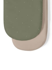 The Little Green Sheep 2 Pack Juniper Rice Print Moses Basket Sheets - Image 3 of 4