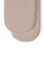 The Little Green Sheep 2 Pack Truffle Rice Print Moses Basket Sheets - Image 3 of 4