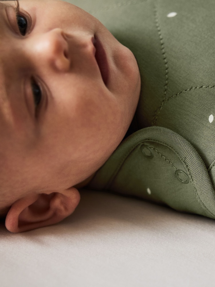 The Little Green Sheep Juniper Rice Print Quilted 2.5 Tog Baby Sleeping Bag - Image 2 of 5