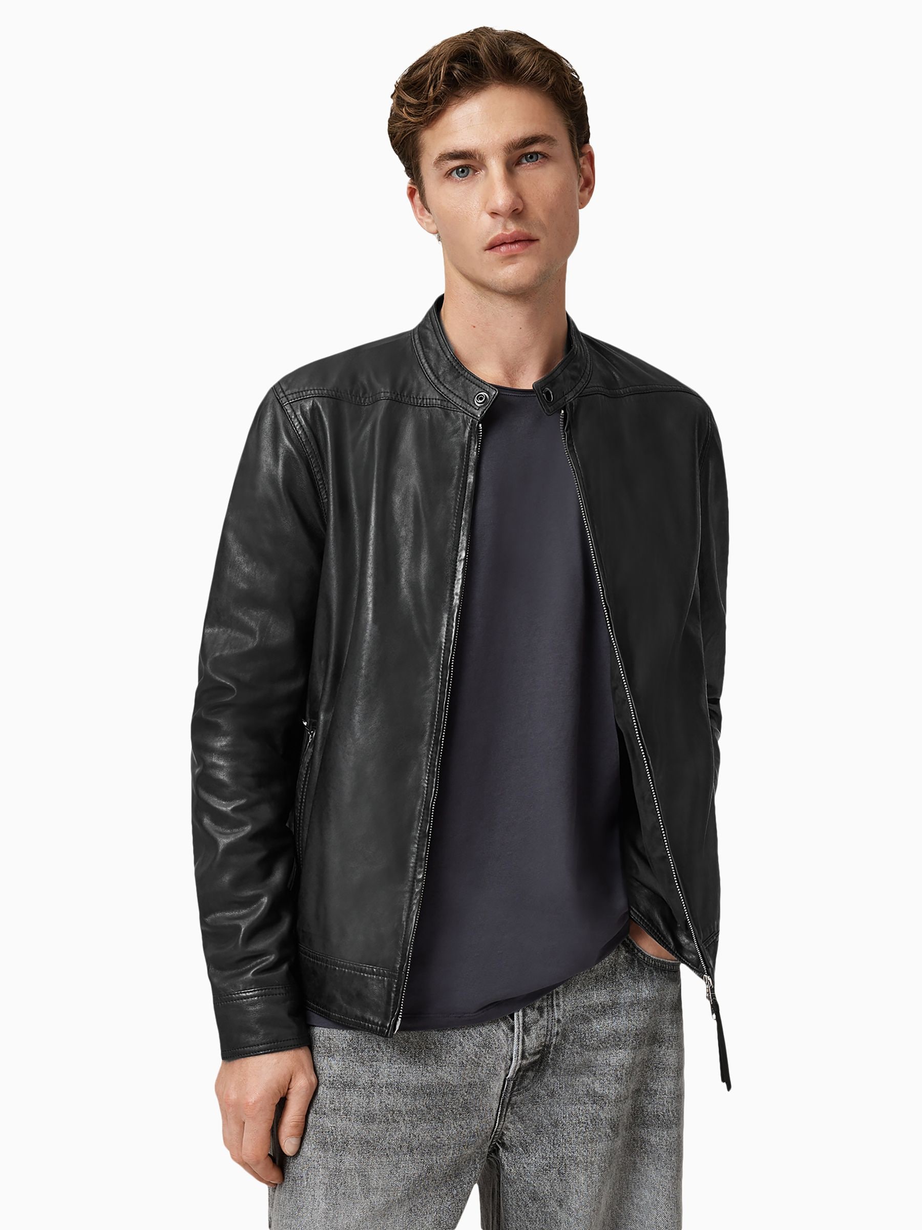 Buy AllSaints Black Colt Leather Jacket from Next USA