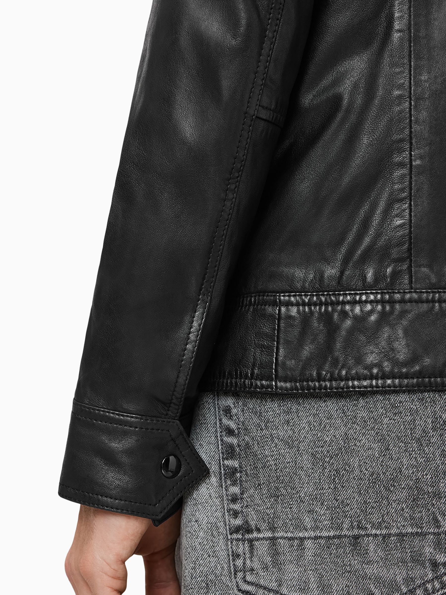 Buy AllSaints Black Colt Leather Jacket from Next USA