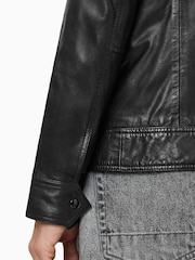 AllSaints Black Colt Leather Jacket - Image 5 of 9