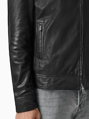 AllSaints Black Colt Leather Jacket - Image 7 of 9