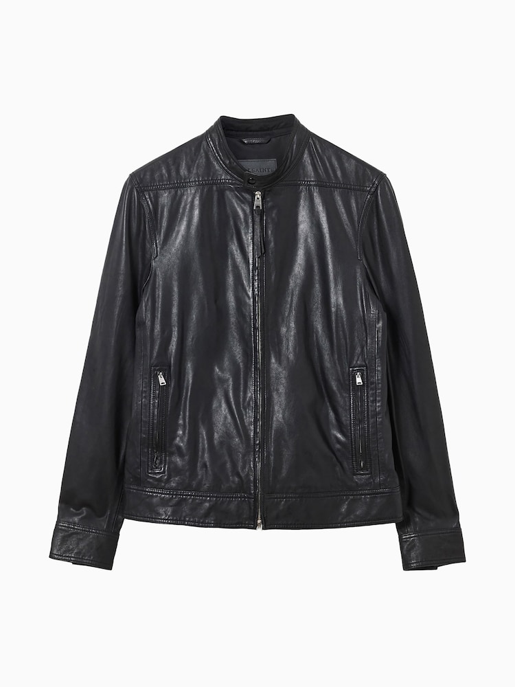 AllSaints Black Colt Leather Jacket - Image 9 of 9