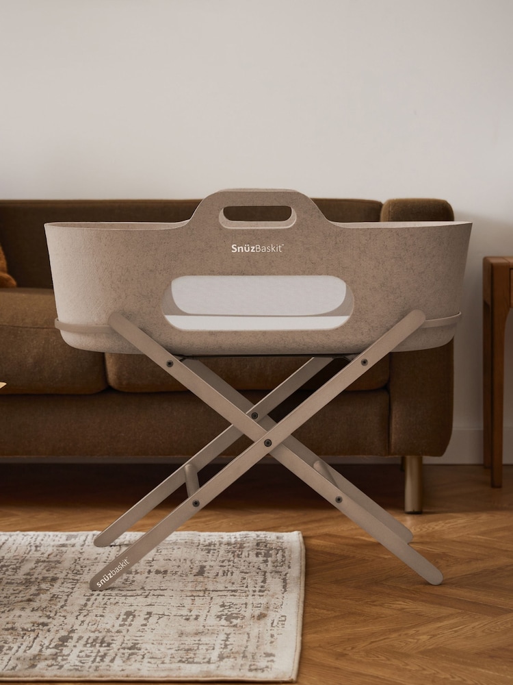 Snuz Mocha SnuzBaskit Moses Basket & Stand - Image 1 of 7