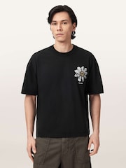 AllSaints Petals Short Sleeve Crew Neck T-Shirt - תמונה 1 מתוך 6