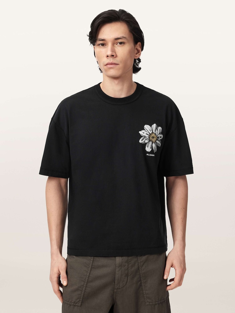 AllSaints Petals Short Sleeve Crew Neck T-Shirt - תמונה 1 מתוך 6