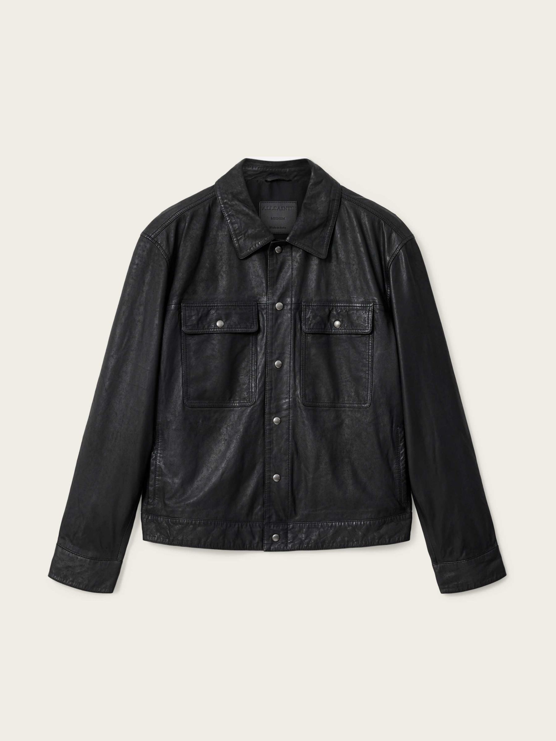 Buy AllSaints Black Shelton Leather Jacket from Next USA