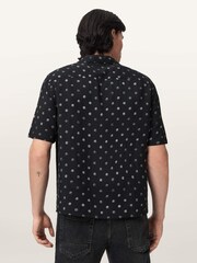 AllSaints Black Upton Short Sleeve Shirt - Image 4 of 6