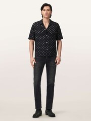 AllSaints Black Upton Short Sleeve Shirt - Image 5 of 6