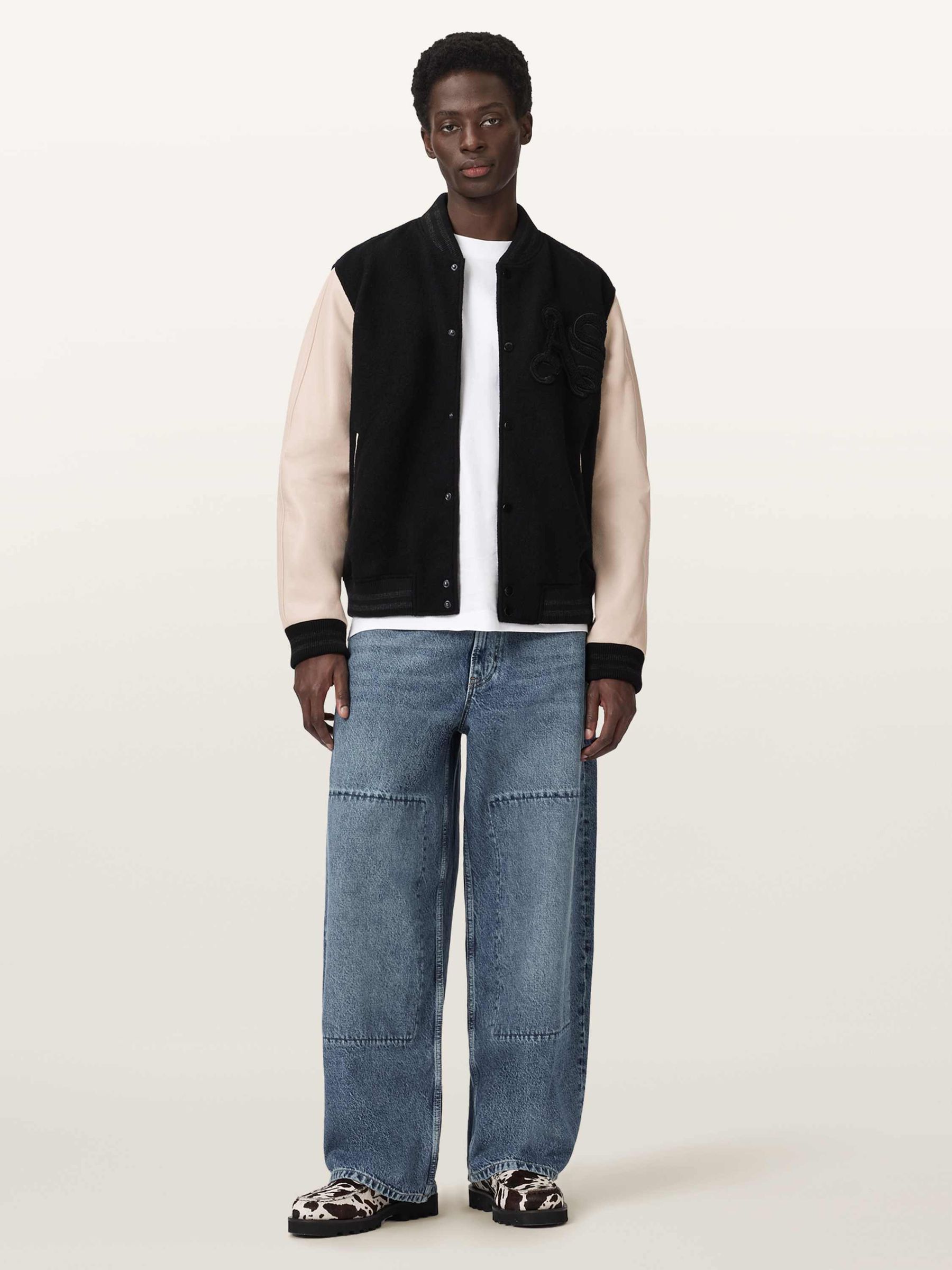 Buy AllSaints Black/Cream Holloway Bomber Jacket from Next USA
