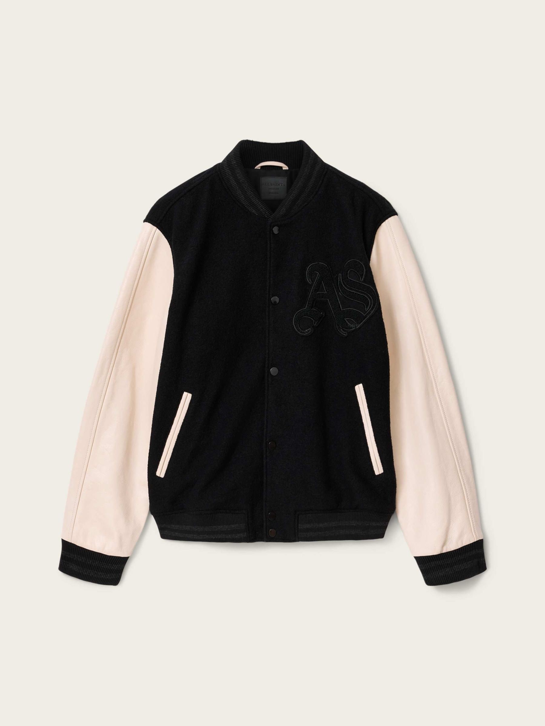 Buy AllSaints Black/Cream Holloway Bomber Jacket from Next USA