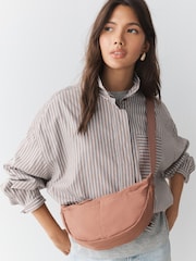 Pink Nylon Sling Cross-Body Bag - Image 1 of 3