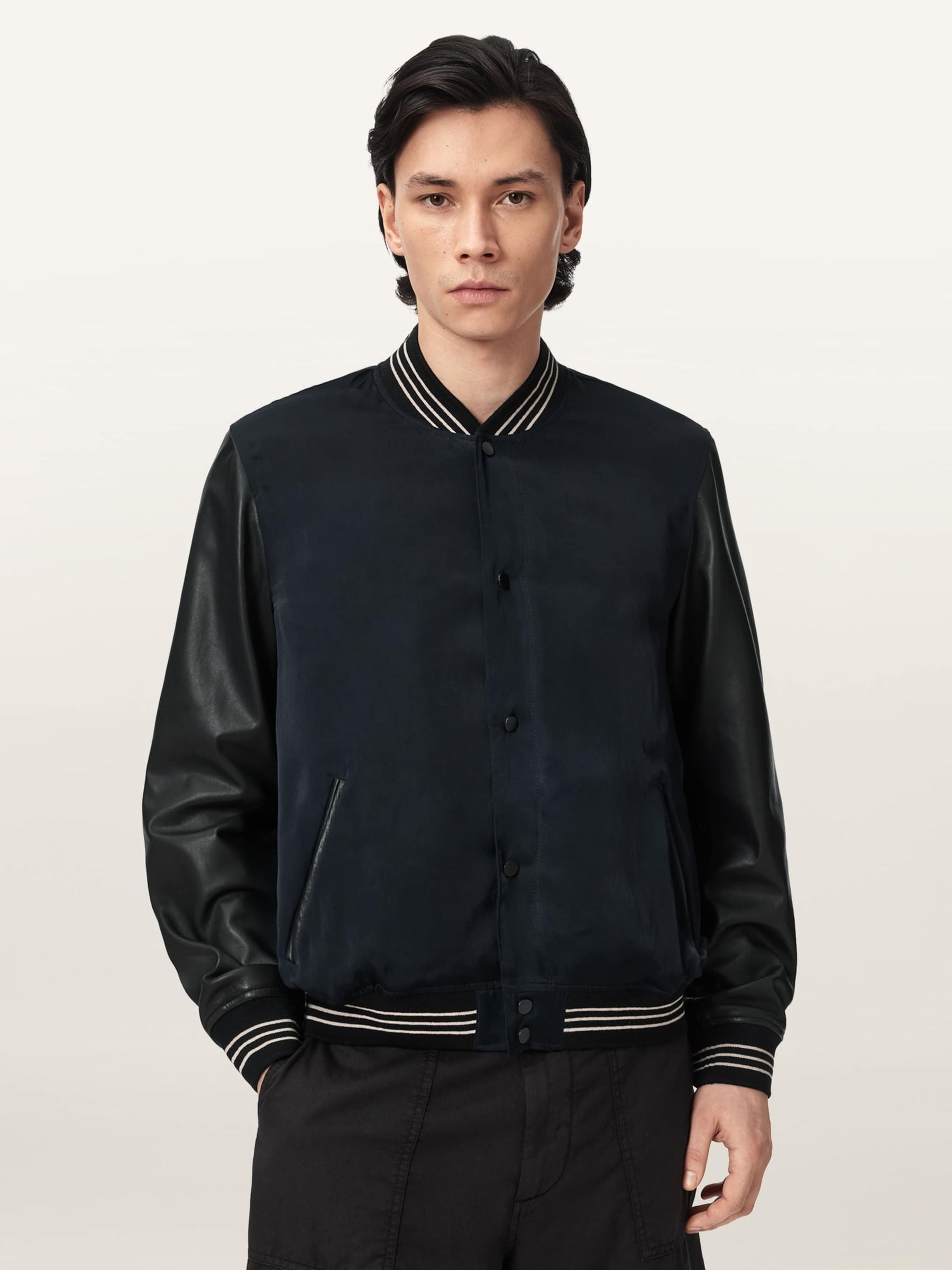 Buy AllSaints Blue Taishi Bomber Jacket from Next USA