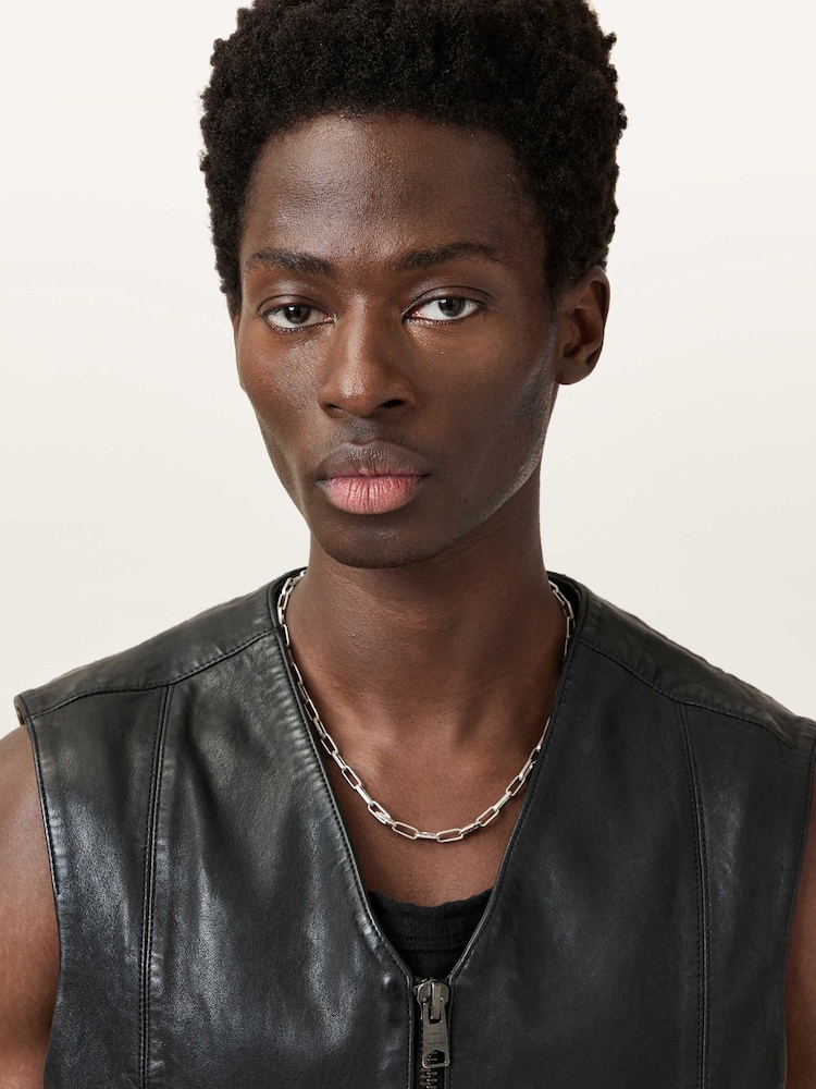 AllSaints Black Davies Waistcoat - Image 2 of 11