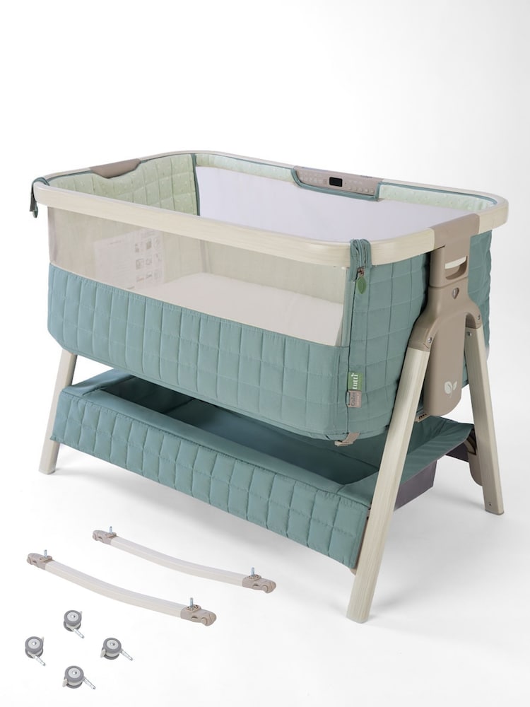 Tutti Bambini Whitewash Kelp CoZee Sense Bedside Crib - Image 1 of 6