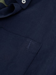 Saltwell Blue Linen Rich Long Sleeve Shirt - Image 6 of 6