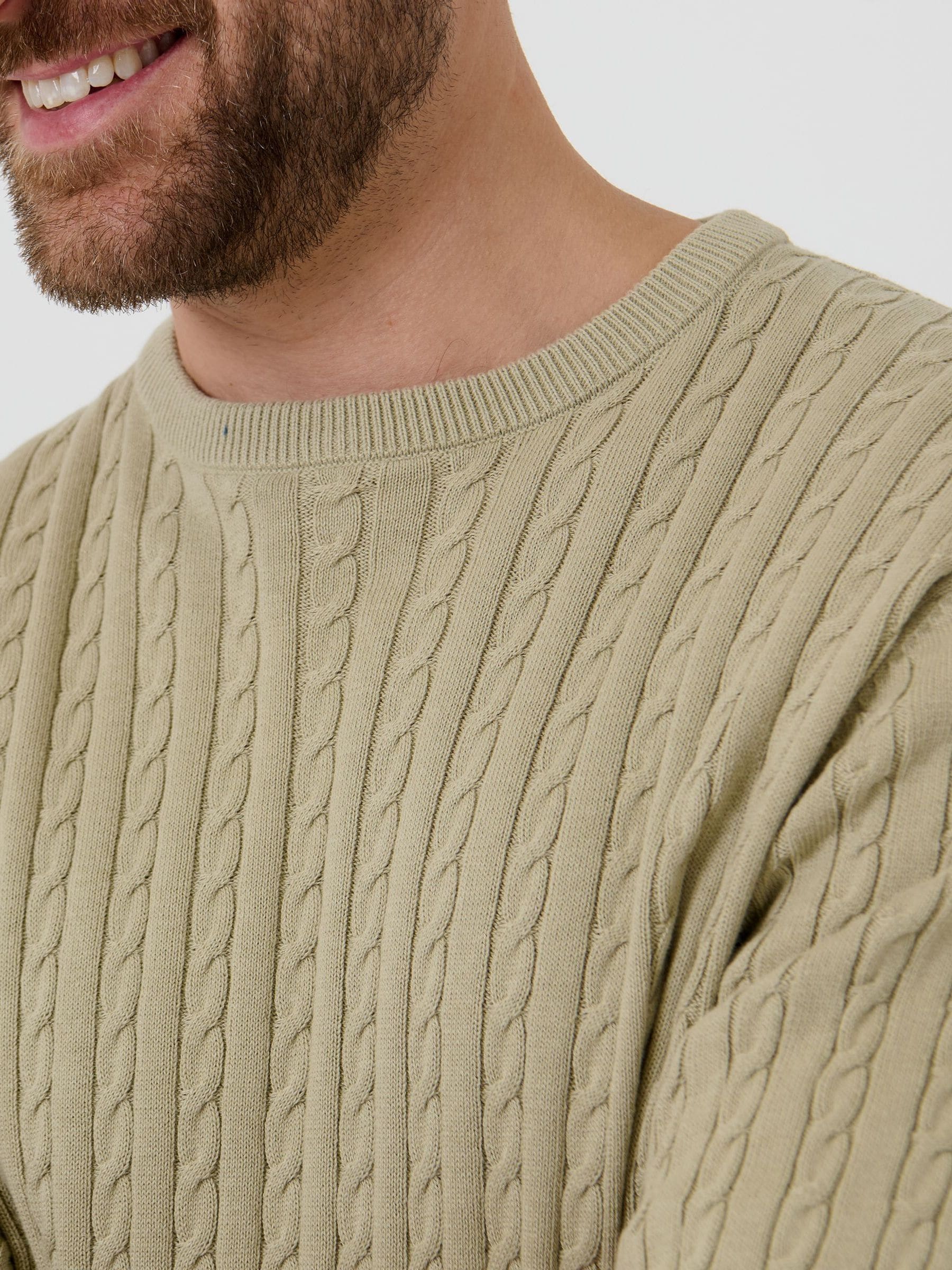 Buy Saltwell Natural Cable Knit Crew Neck T-Shirt from Next USA
