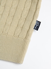 Saltwell Natural Cable Knit Crew Neck T-Shirt - Image 6 of 6