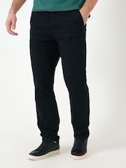 Saltwell Black Slim Fit Stretch Chino Trousers - Image 1 of 5