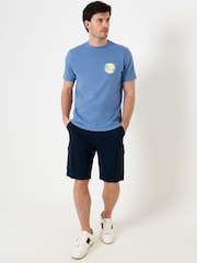 Saltwell Blue Stretch Cargo Shorts - Image 4 of 5