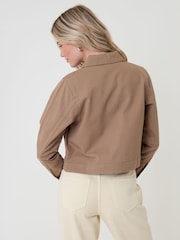 Threadbare Brown Denim Jacket with Patch Pockets - Image 3 of 5